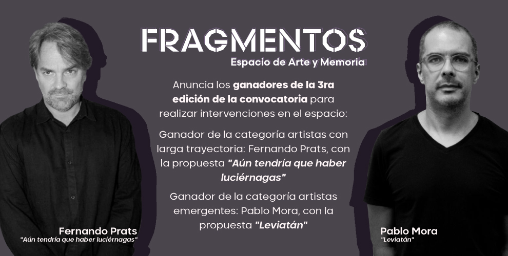 Fragmentos, Espacio de Arte y Memoria anuncia los ganadores de la convocatoria para comisionar intervenciones artísticas 